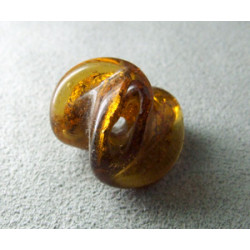 Perle en pâte de verre spirale approx. 20mm - Topaz (x1)