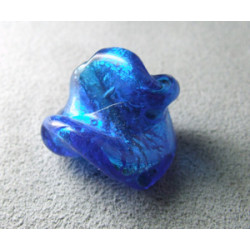 Perle en pâte de verre spirale approx. 20mm - Capri Blue (x1)