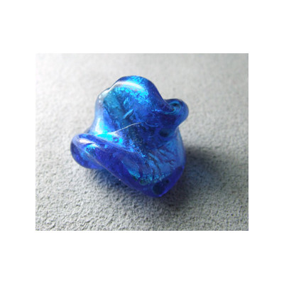 Perle en pâte de verre spirale approx. 20mm - Capri Blue (x1)