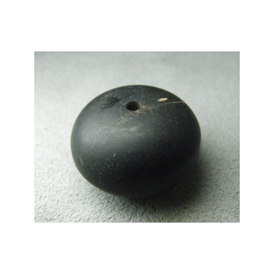 Perle synthétique donut 27mm épaisseur 16mm Noir (x1)
