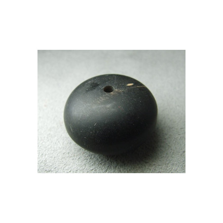 Perle synthétique donut 27mm épaisseur 16mm Noir (x1)