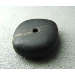 Perle synthétique losange 27x22mm épaisseur 10mm Noir (x1)