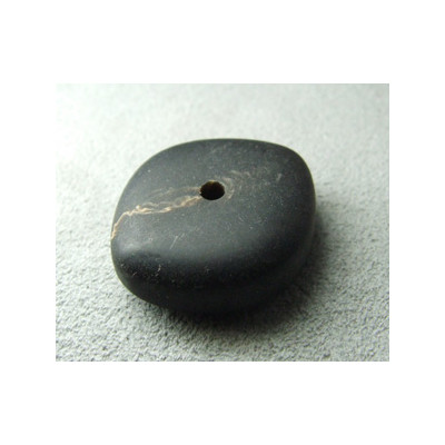 Perle synthétique losange 27x22mm épaisseur 10mm Noir (x1)