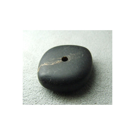 Perle synthétique losange 27x22mm épaisseur 10mm Noir (x1)