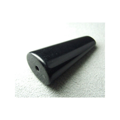 Perle synthétique cône plat 39mm Noir (x1)