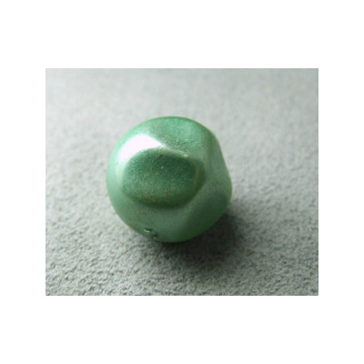 Perle synthétique nugget 14mm - Nacré vert (x1)