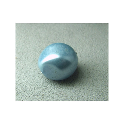 Perle synthétique nugget 14mm - Nacré bleu (x1)