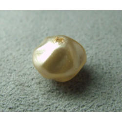 Perle synthétique nugget 10mm - Nacré ivoire (x1)