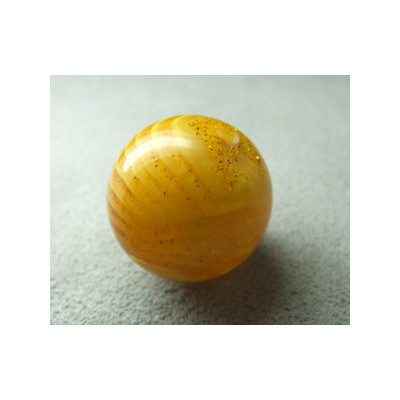 Perle synthétique boule 20mm - Strates topaz (x1)