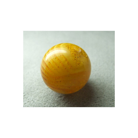 Perle synthétique boule 20mm - Strates topaz (x1)