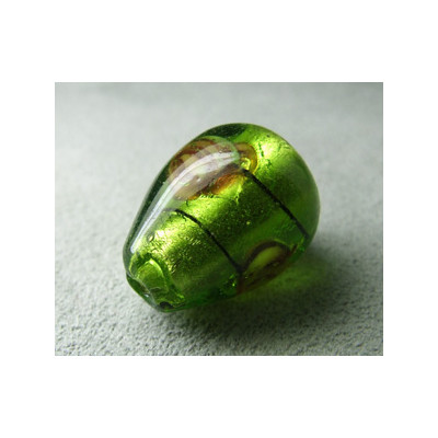 Perle à la lampe poire 20x15mm - Olivine (x1)