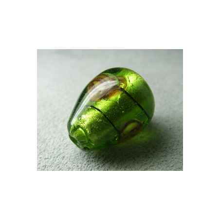 Perle à la lampe poire 20x15mm - Olivine (x1)