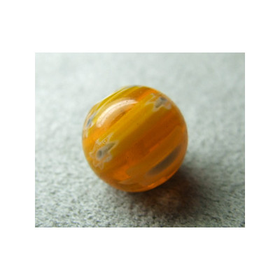 Perle en verre Millefiori 11mm Topaz (x1)