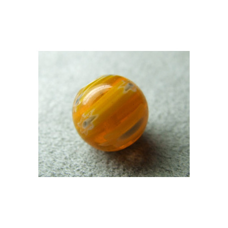 Perle en verre Millefiori 11mm Topaz (x1)