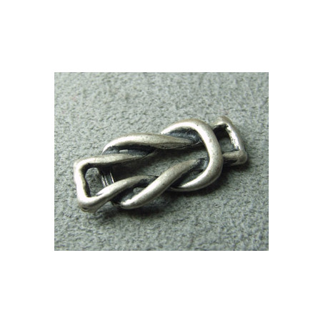Perle intercalaire 23x10mm - argenté (x1)