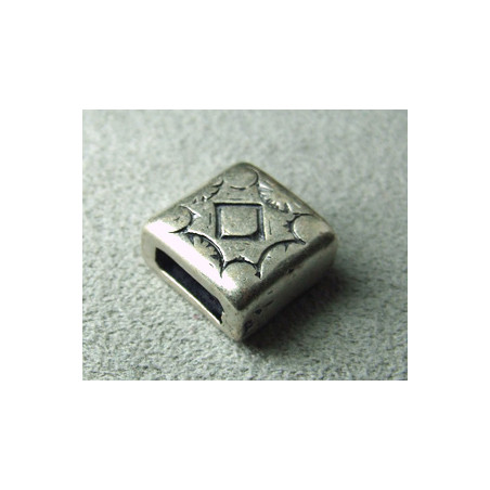 Passant Argenté carré 13mm (x1)