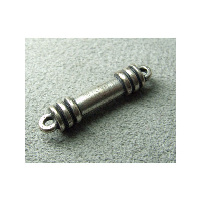Perle intercalaire barrette 26x6mm - argenté (x1)