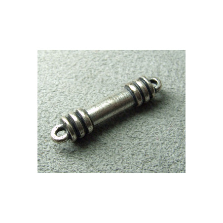 Perle intercalaire barrette 26x6mm - argenté (x1)