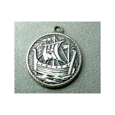 Breloque Pièce bateau 30x25mm (X1)