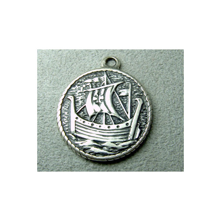 Breloque Pièce bateau 30x25mm (X1)