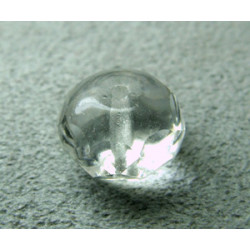Donut en verre de Chine 10x7mm - Cristal (x1)