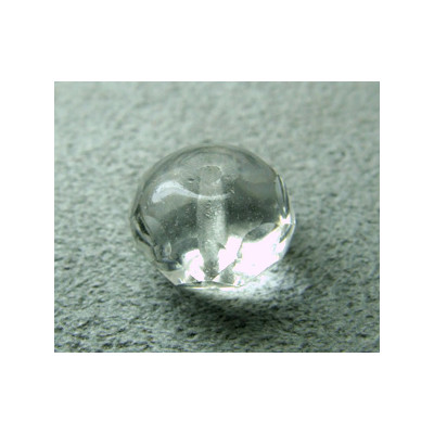 Donut en verre de Chine 10x7mm - Cristal (x1)