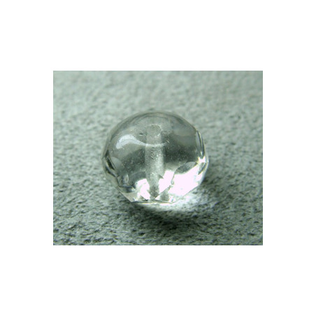 Donut en verre de Chine 10x7mm - Cristal (x1)
