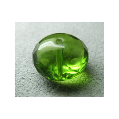 Donut en verre de Chine 17x11mm - Olivine (x1)