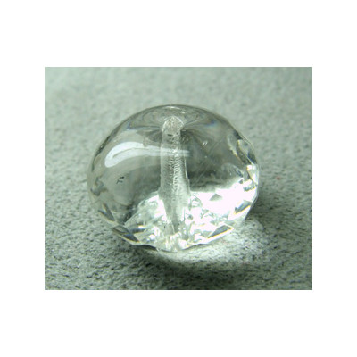 Donut en verre de Chine 17x11mm - Cristal (x1)