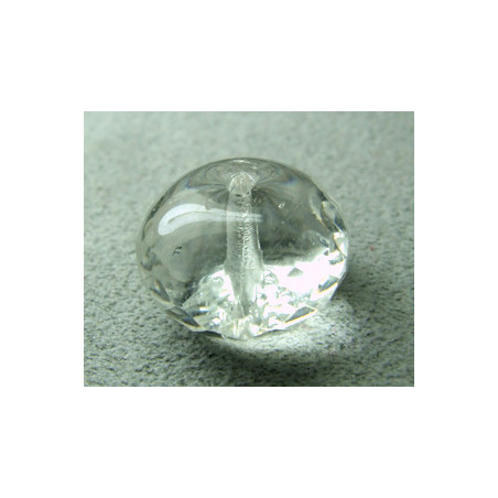 Donut en verre de Chine 17x11mm - Cristal (x1)