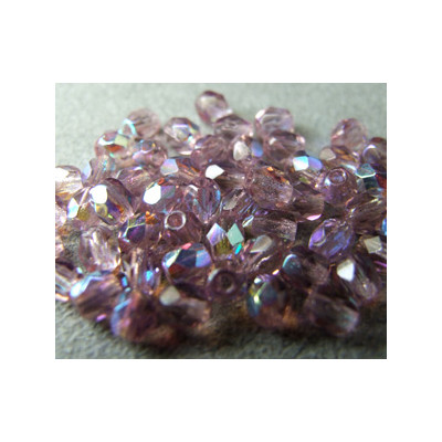 Facettes de Bohême 4mm Light Amethyst AB -12337-(x100) Facettes de Bohême 4mm Light Amethyst AB -12337-(x100)