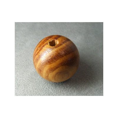 Boule Percée en bois brut 30mm (x1)