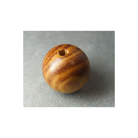 Boule Percée en bois brut 30mm (x1)