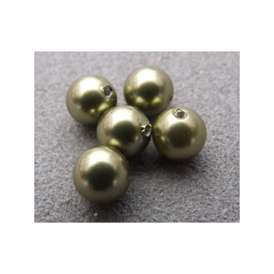 Perle ronde nacrée Swarovski 6mm Light Green (x10) Perle ronde nacrée Swarovski 6mm Light Green (x10)