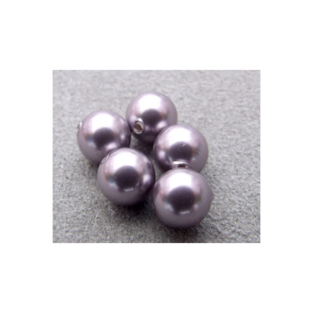 Perle ronde nacrée Swarovski 6mm Mauve (x10)