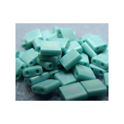 TL-0412FR Tilas Bead 5mm Matte Op Turquoise Green AB (=DB878) (x boite de 5gr)