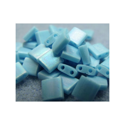 TL-0413FR Tilas Bead 5mm Matte Op Turquoise Blue AB (=DB879) (x 5gr)