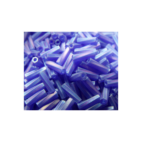 BGL-6TW-0177F Bugles Twistés Miyuki 6mm Matte Tr Cobalt AB (x boite de 10gr)