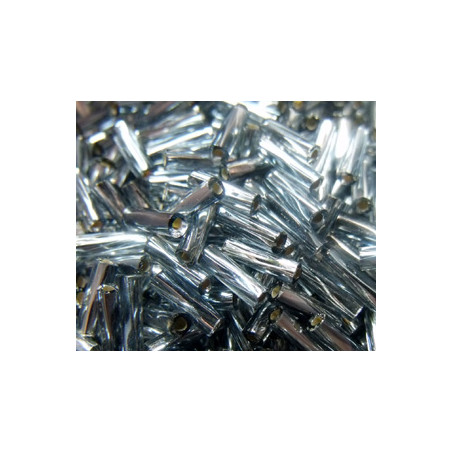 BGL-6TW-3935 Bugles Twistés Miyuki 6mm S/L Clear Montana (x boite de 10gr)