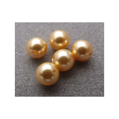 Perle ronde nacrée Swarovski 6mm Gold (x10)
