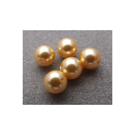 Perle ronde nacrée Swarovski 6mm Gold (x10)
