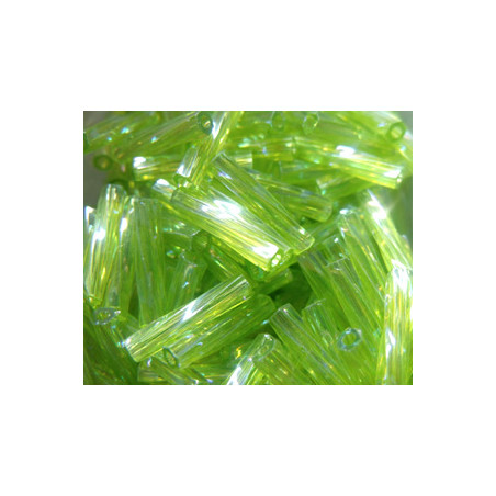 BGL-12TW-0258 Bugles Twistés Miyuki 12mm Tr Chartreuse AB (x10gr)