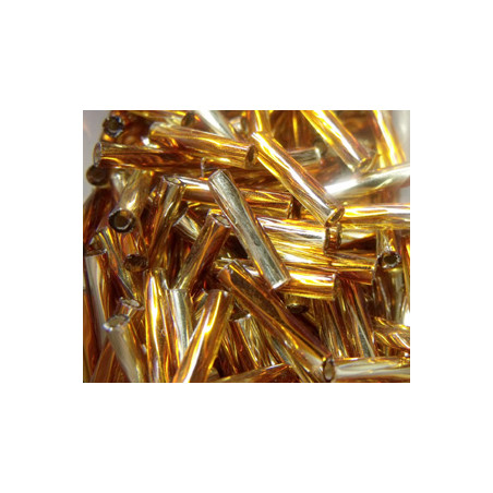 BGL-12TW-3936 Bugles Twistés Miyuki 12mm S/L Lt Yellow Dk Topaz (x10gr)