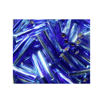 BGL-12TW-3939 Bugles Twistés Miyuki 12mm S/L Aqua Cobalt (x10gr)