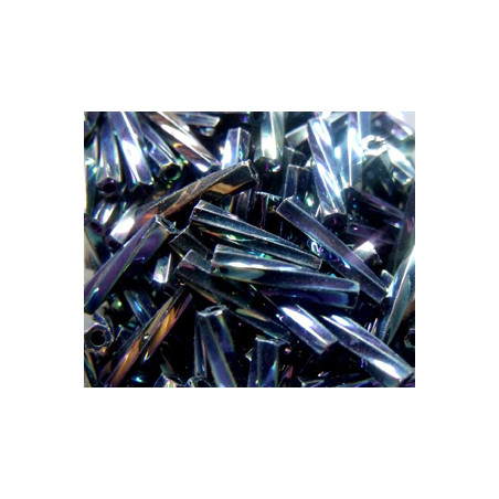 BGL-12TW-0455 Bugles Twistés Miyuki 12mm Met Variagated Blue Iris (x10gr)