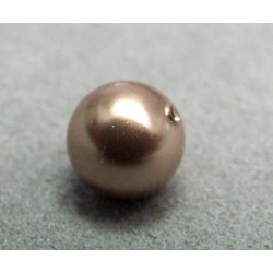 Perle ronde 8mm nacrée Swarovski Bronze (x5)