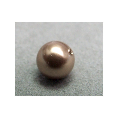 Perle ronde 8mm nacrée Swarovski Bronze (x5)