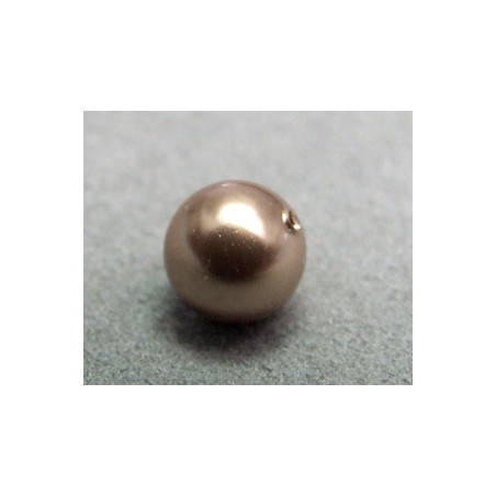 Perle ronde 8mm nacrée Swarovski Bronze (x5)