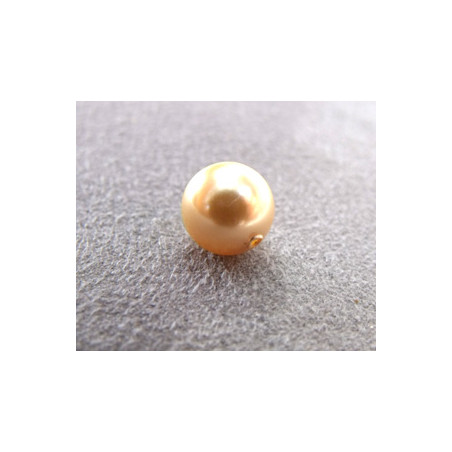 Perle ronde 8mm nacrée Swarovski Gold (x5)