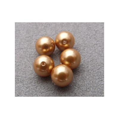 Perle ronde nacrée Swarovski 6mm Bright Gold (x10) Perle ronde nacrée Swarovski 6mm Bright Gold (x10)